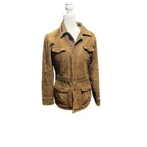 Vintage Corduroy Sherpa Lined Field Jacket 70s/80s Retro Workwear Size Large